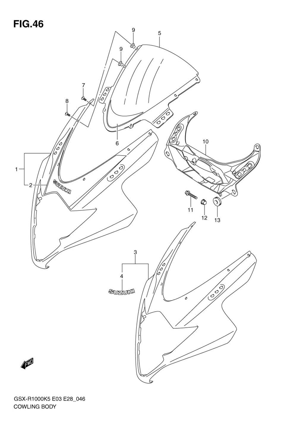 Cowling body (model k5)