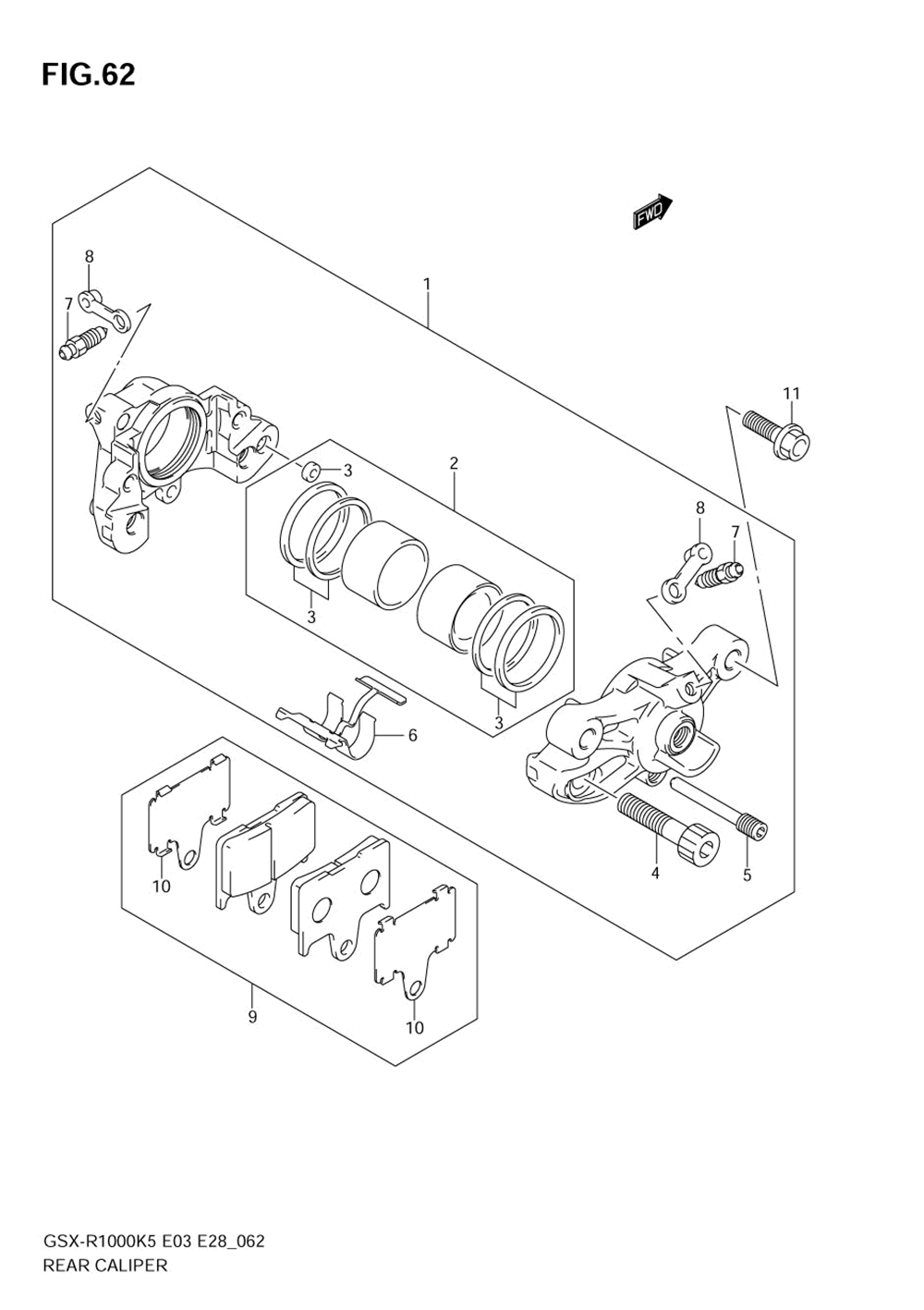 Rear caliper