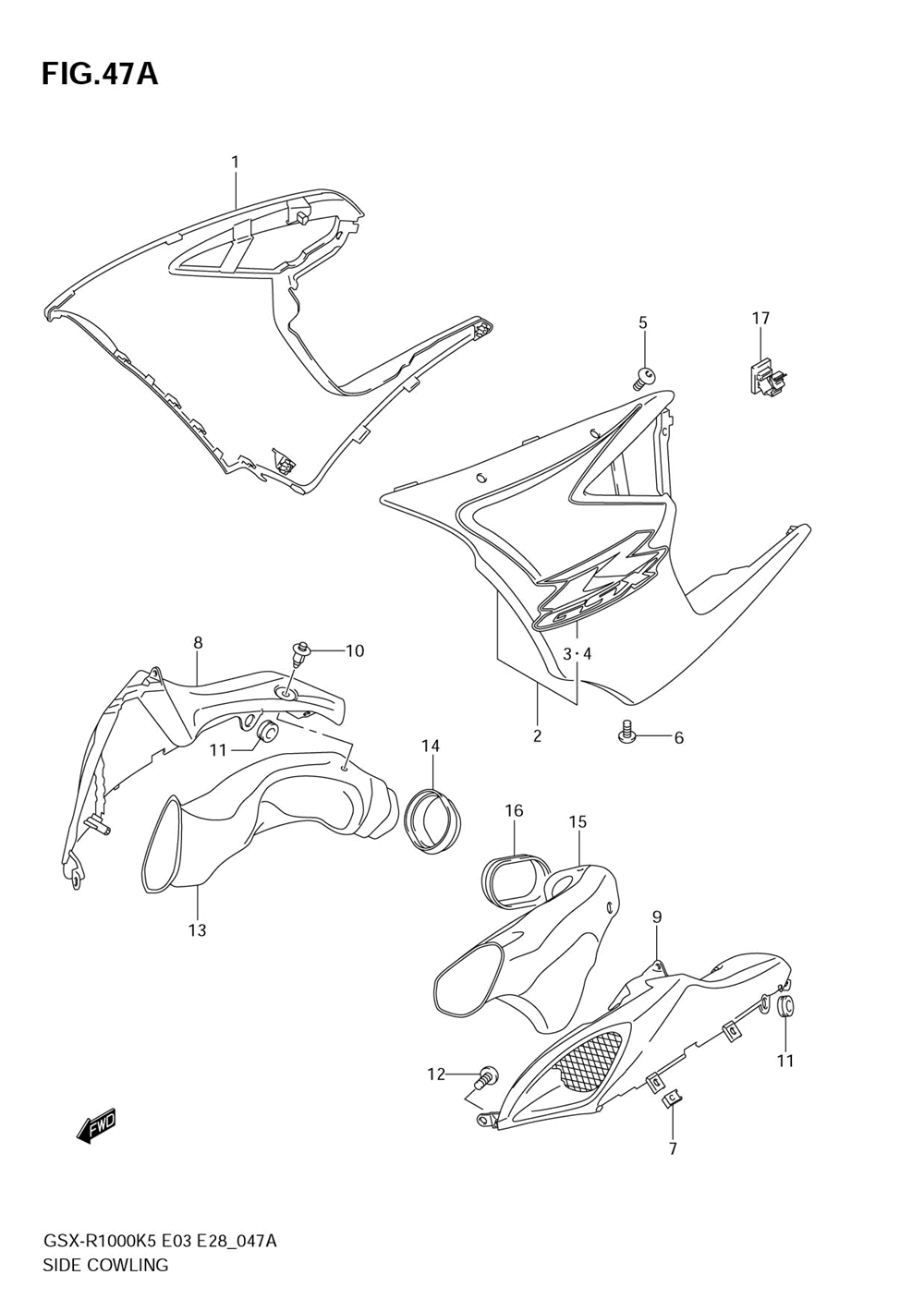 Side cowling (model k6)