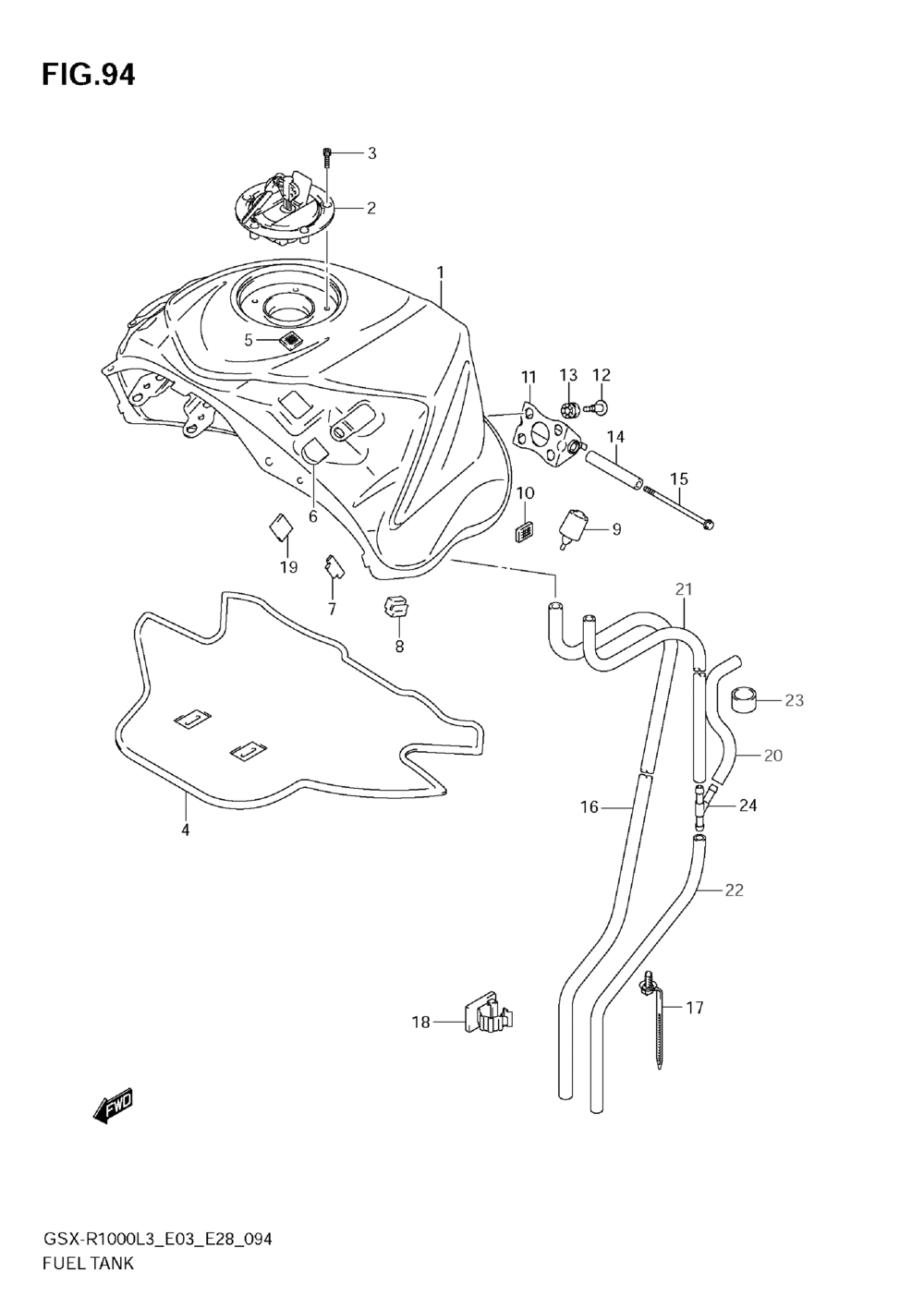 Fuel tank (gsx-r1000l3 e03)