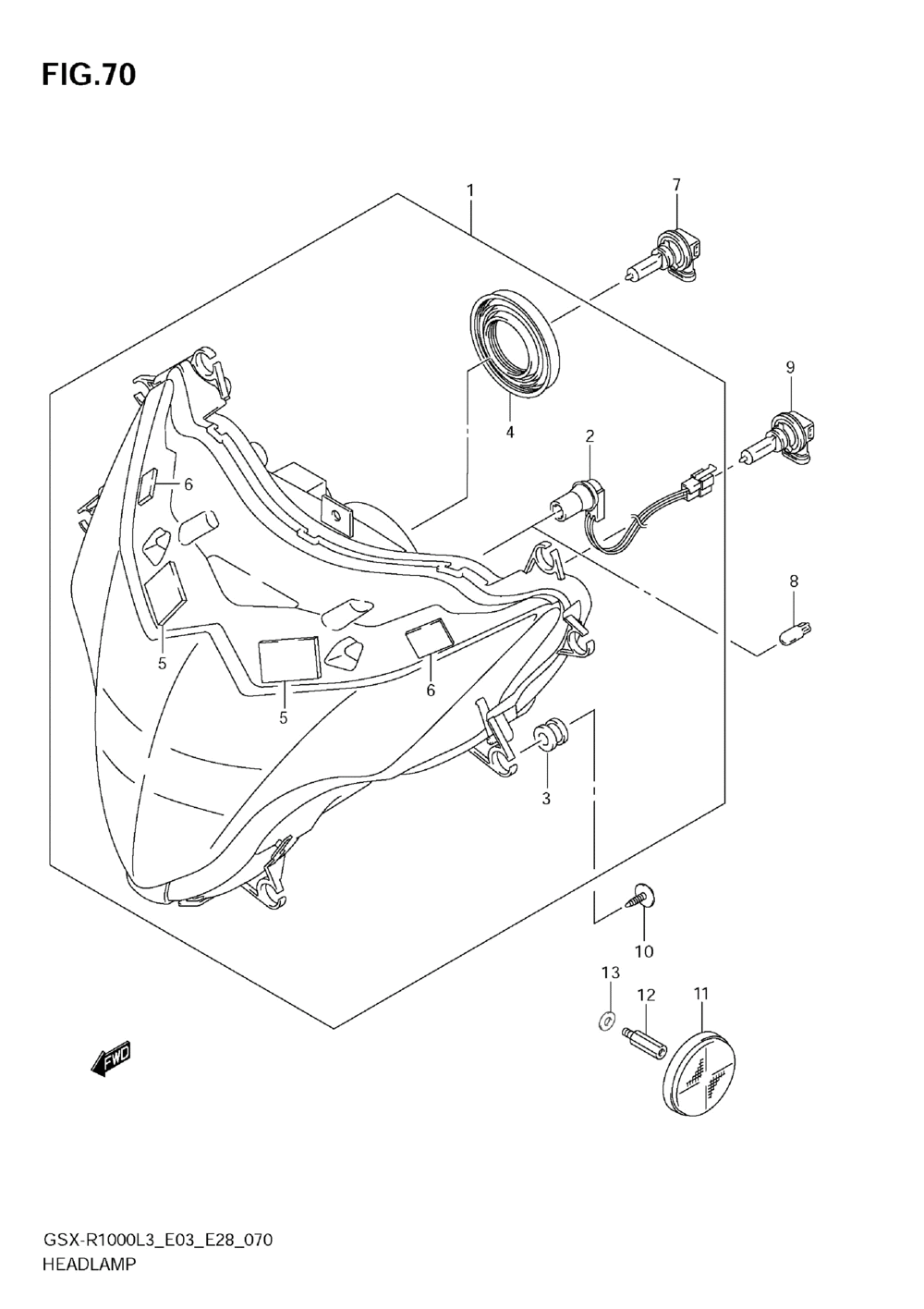 Headlamp (gsx-r1000zl3 e28)