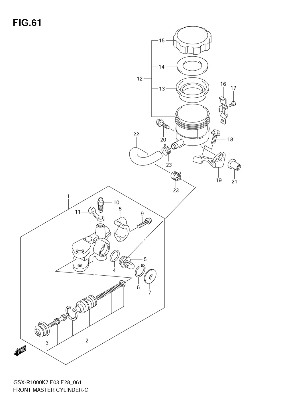 Front master cylinder