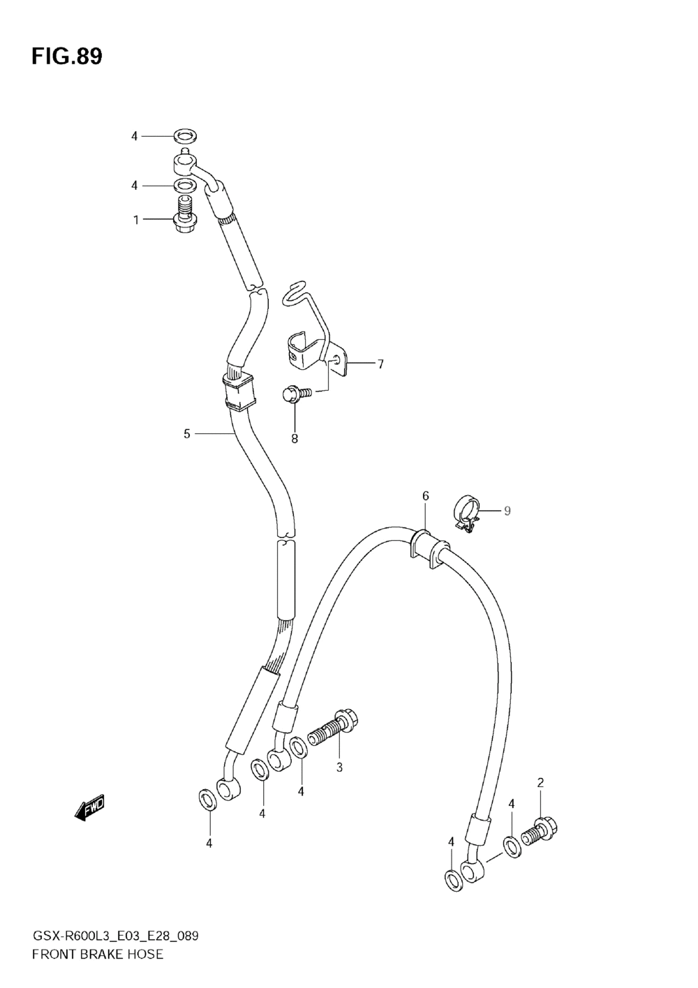 Front brake hose