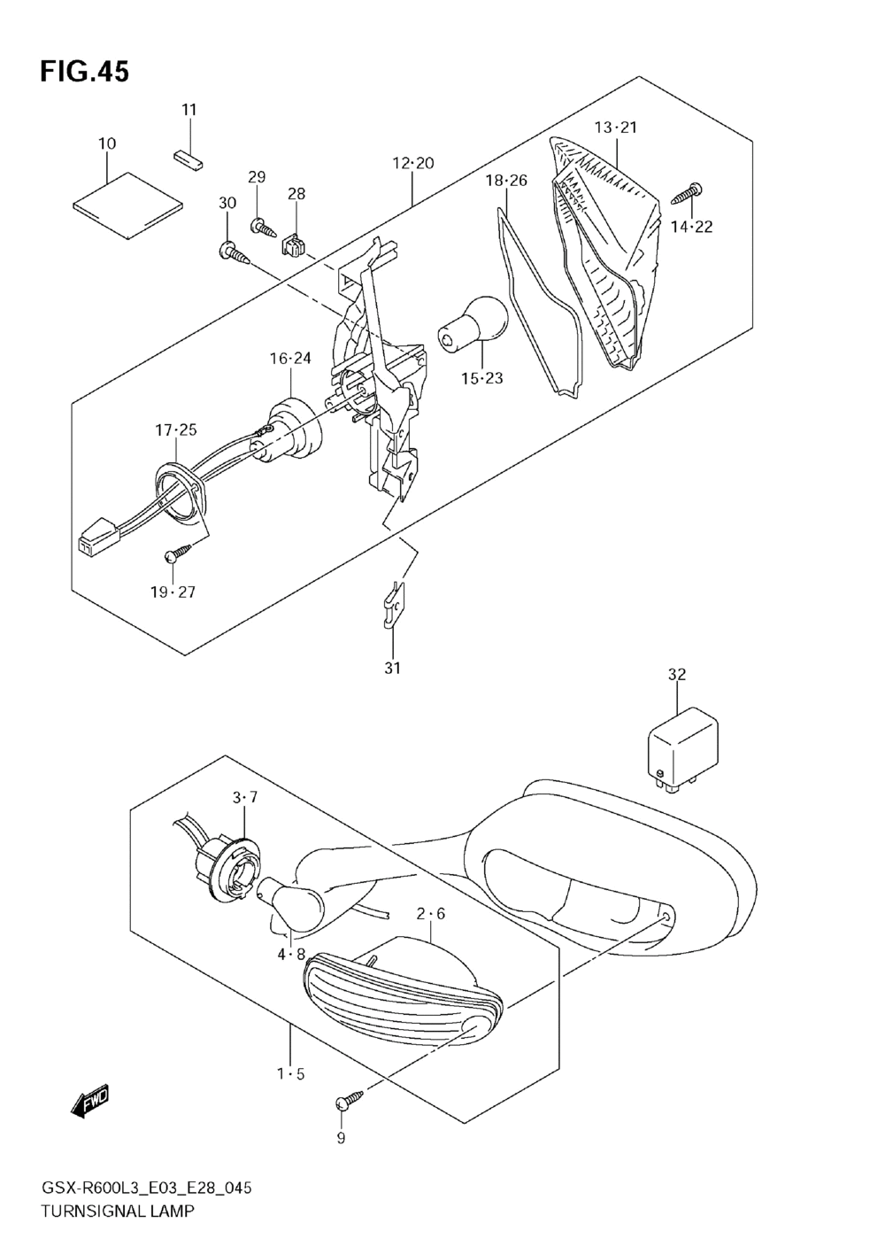 Turnsignal lamp (gsx-r600l3 e33)