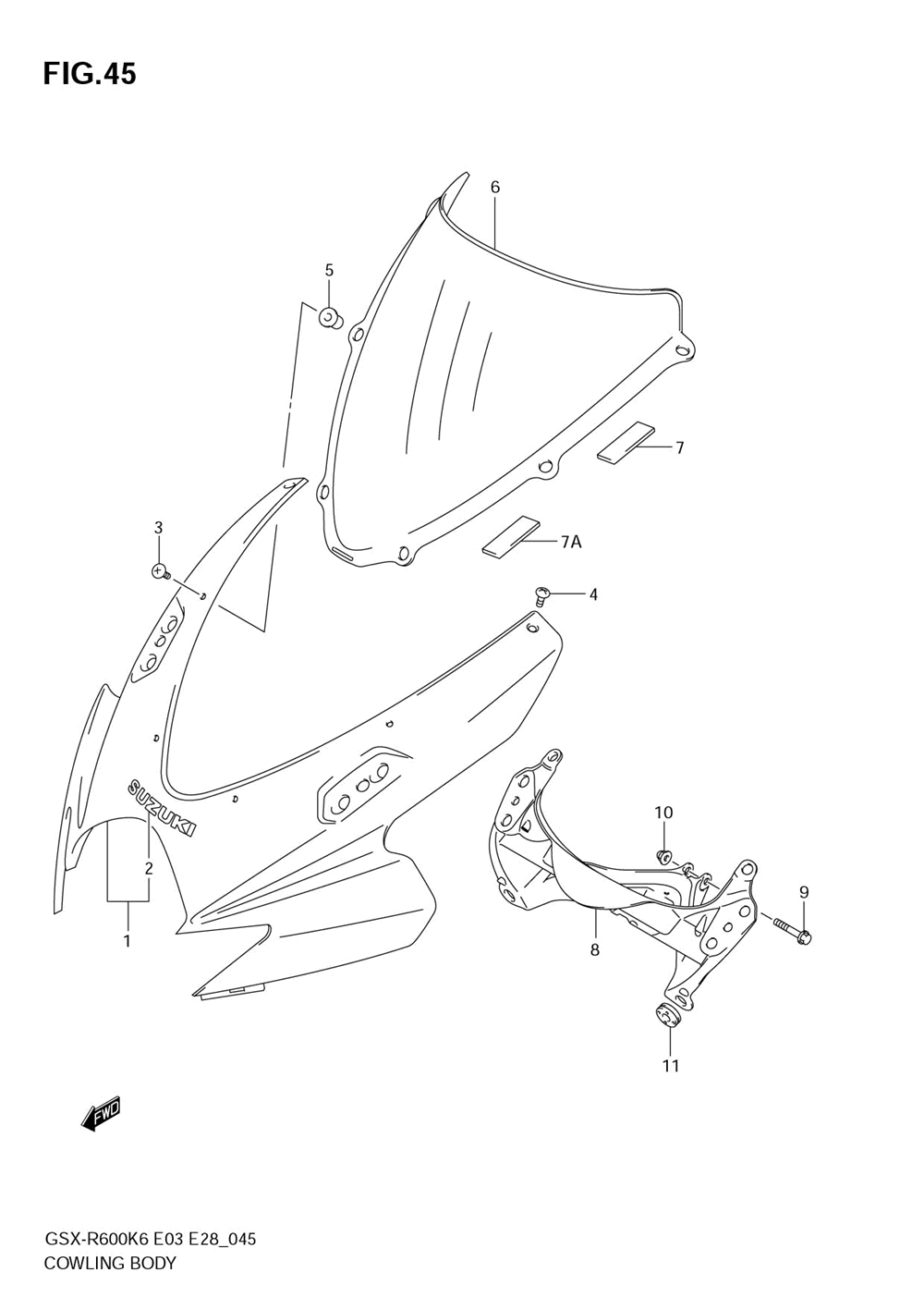 Cowling body