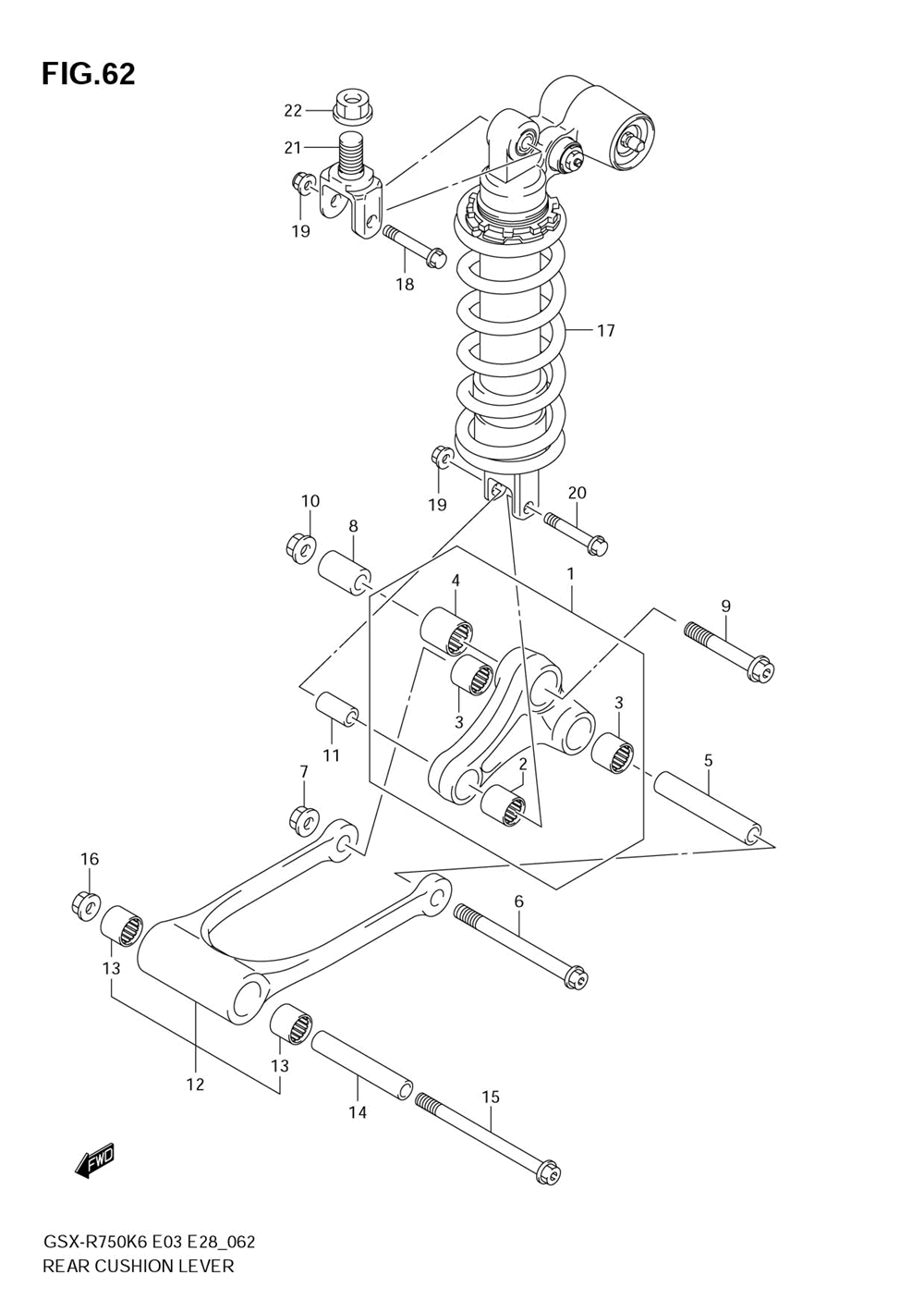 Rear cushion lever