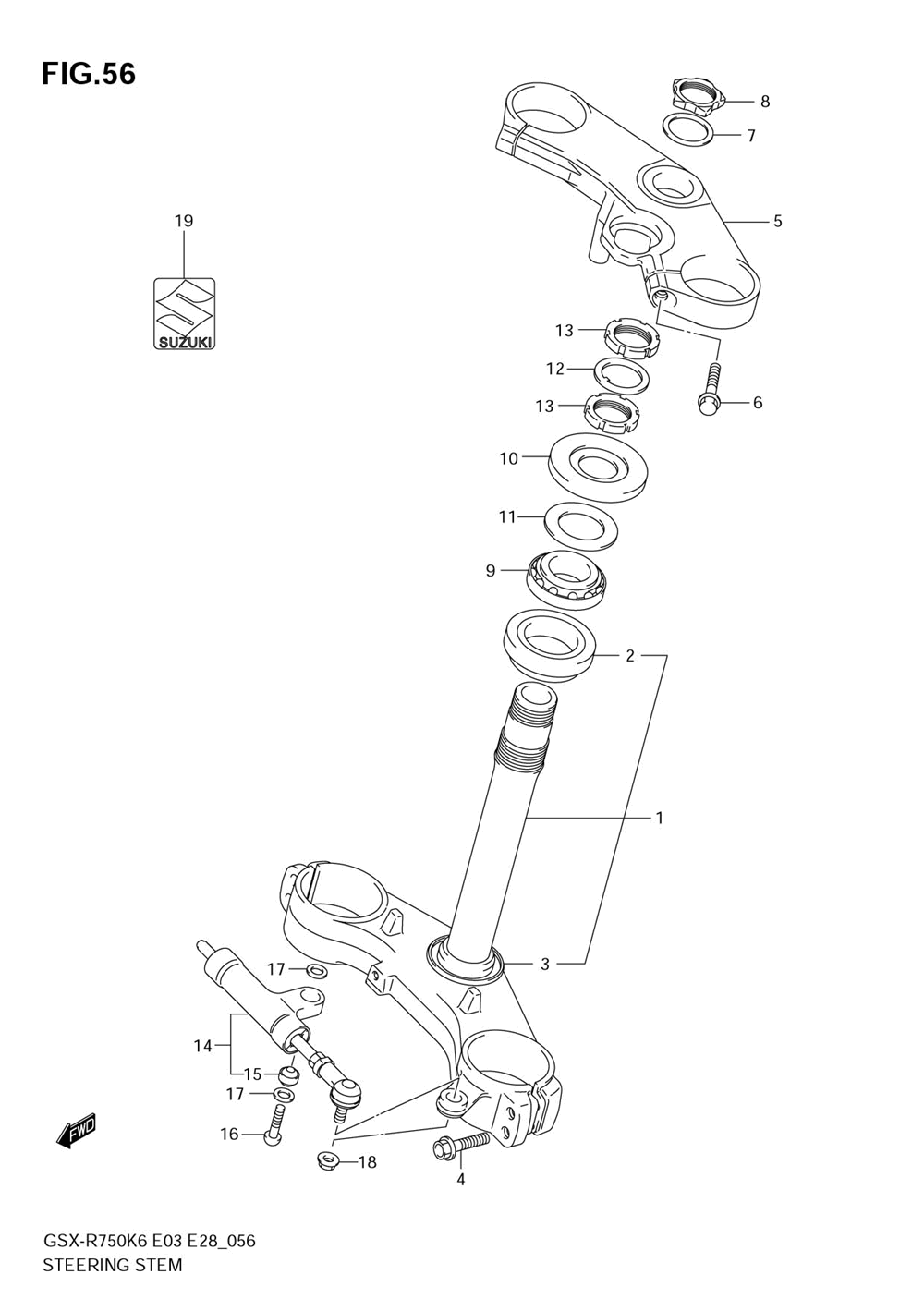 Steering stem