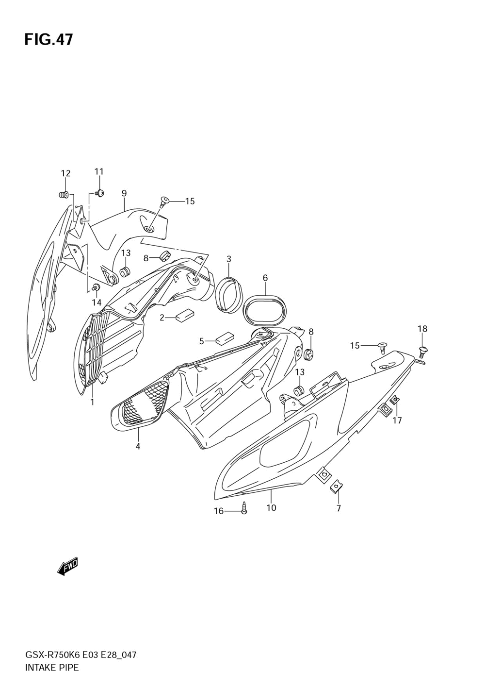 Intake pipe