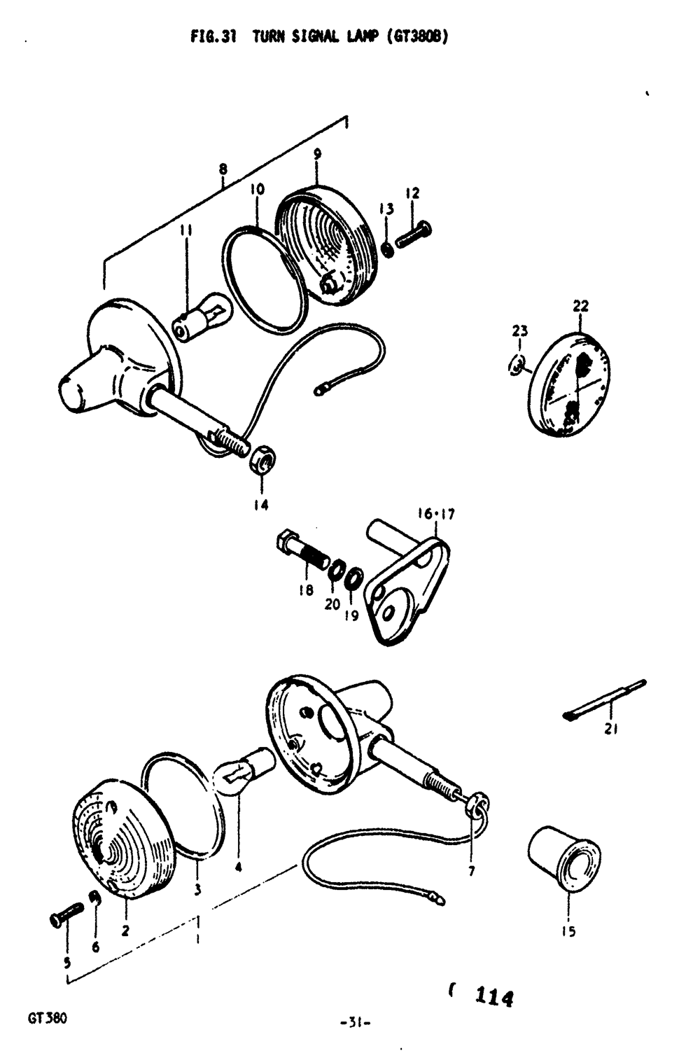 Turn signal lamp (gt380b)