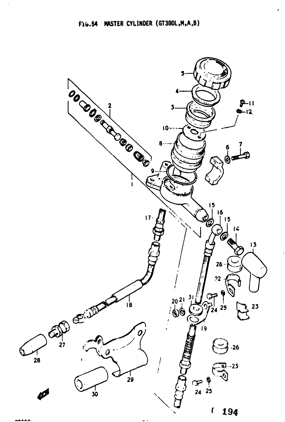 Master cylinder (gt380l