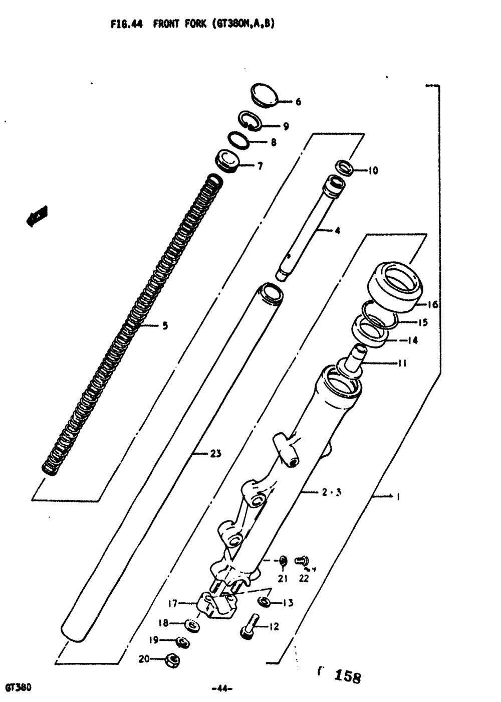 Front fork (gt380m