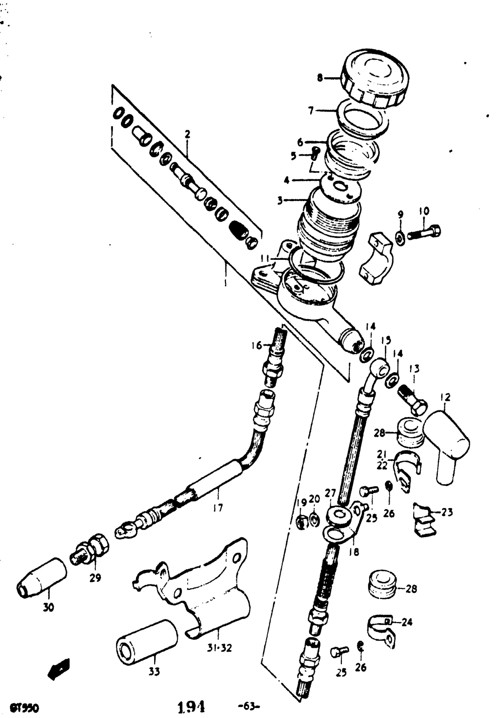 Master cylinder [gt550l