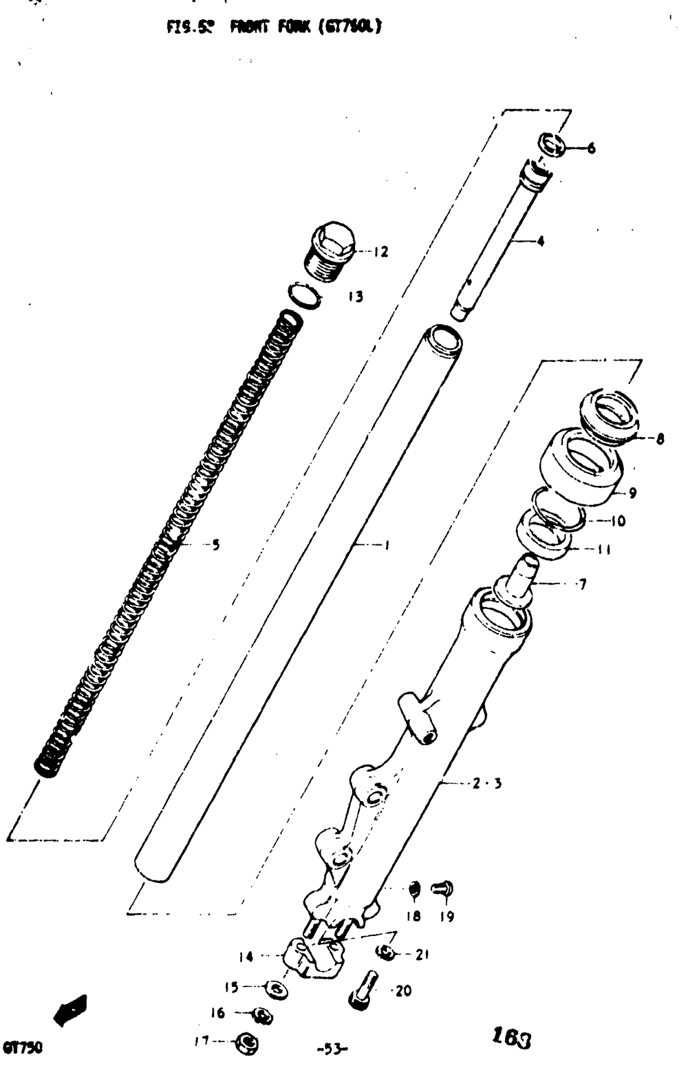 Front fork (gt750l)