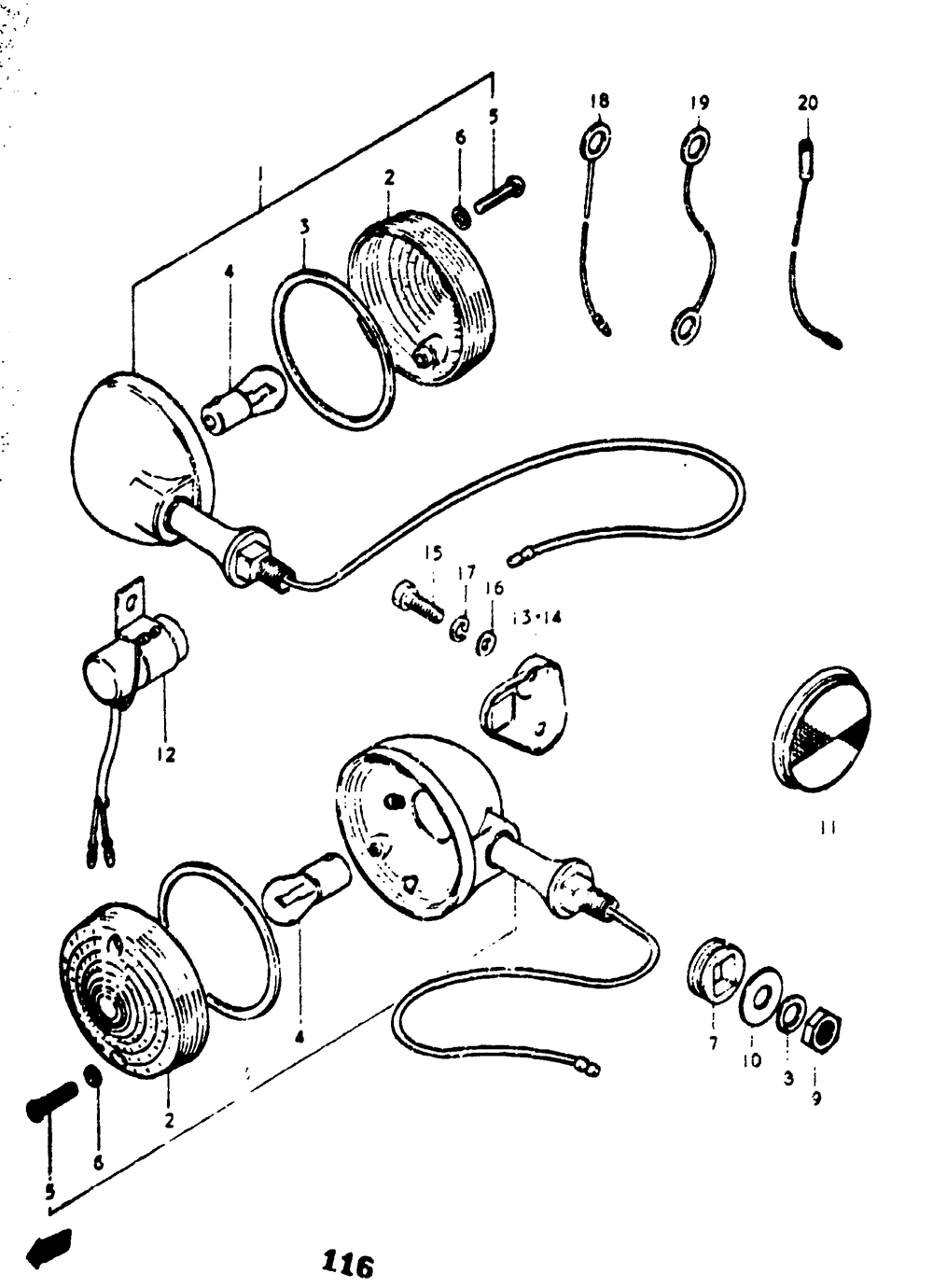 Turn signal lamp (gt750b)