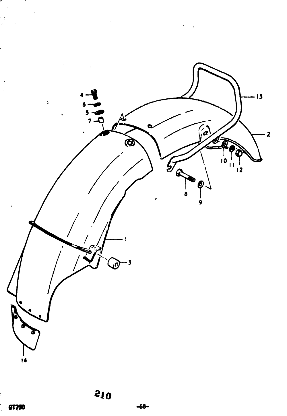 Rear fender (gt750k