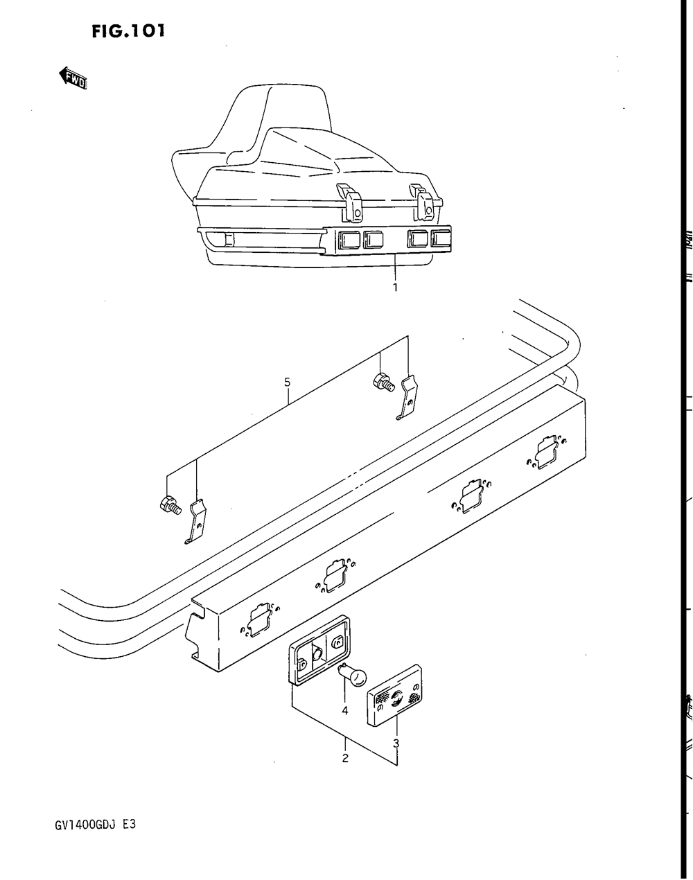 Travel trunk marker lamp set (optional)