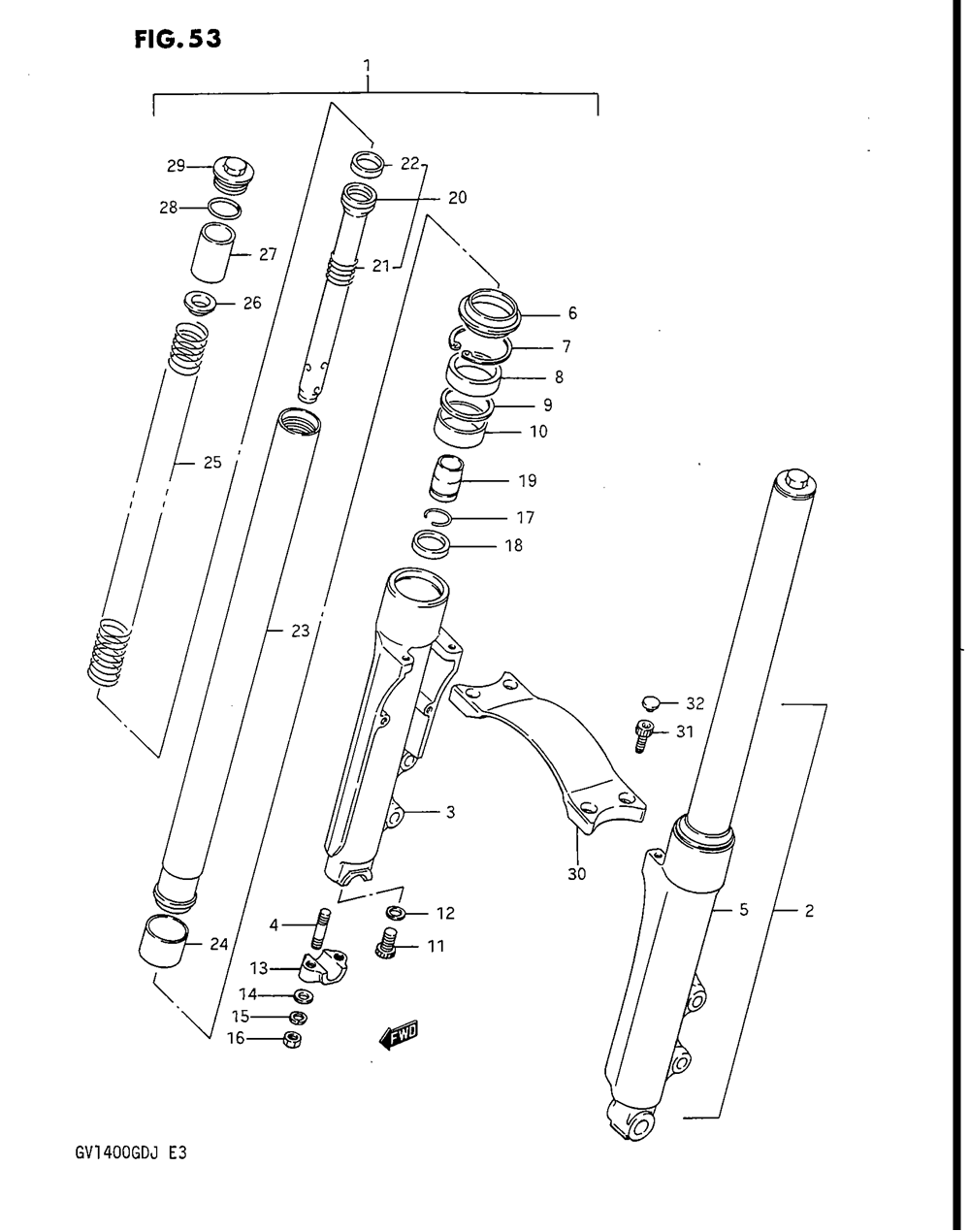 Front fork (gv1400gcg_model h_j)