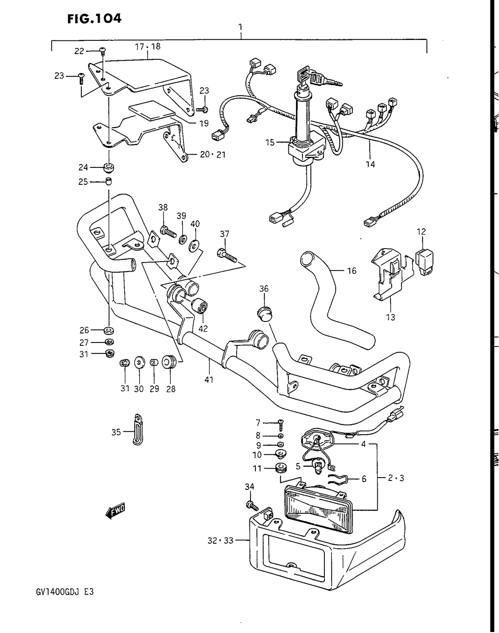 Cornering lamp set (gv1400gdg_gtg_gdh_gdj opt)