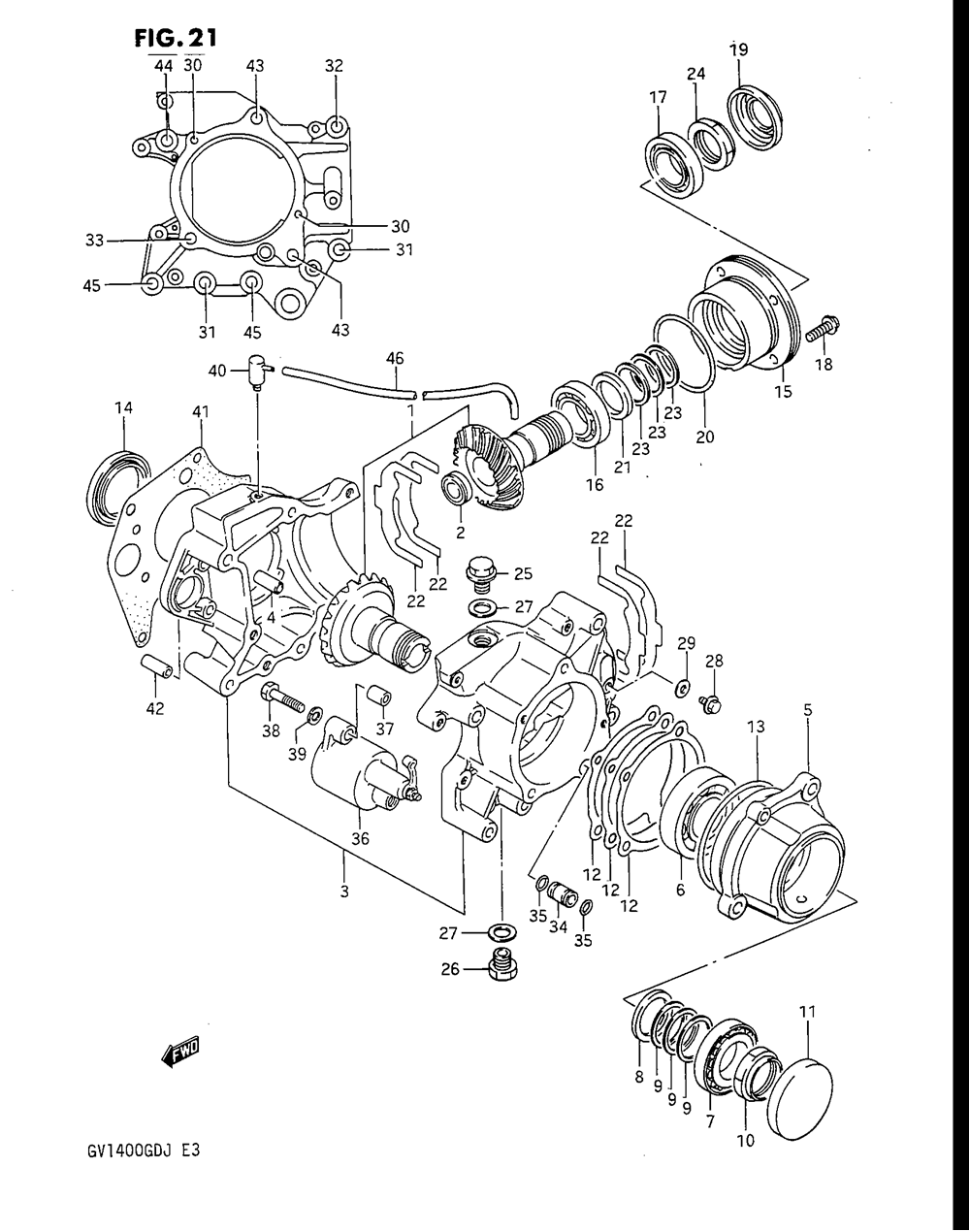 Secondary drive gear