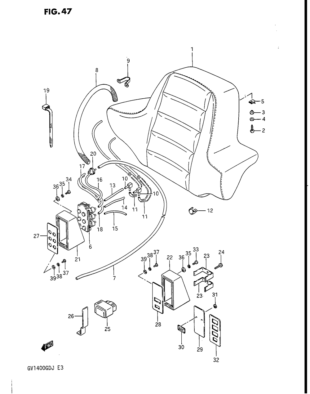 Travel trunk pad (gv1400gdg_gtg_gdh_gdj)