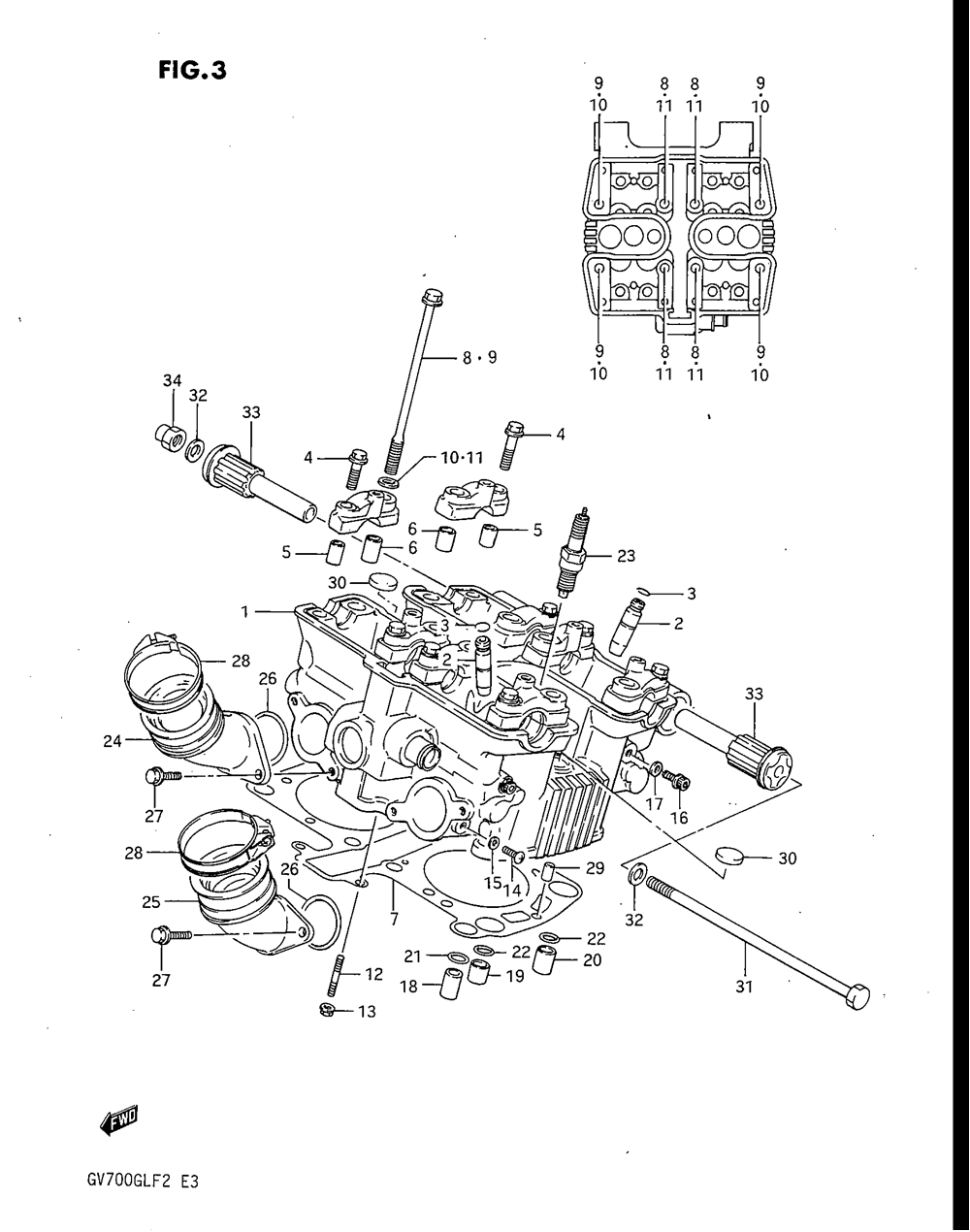 Cylinder head (rear)