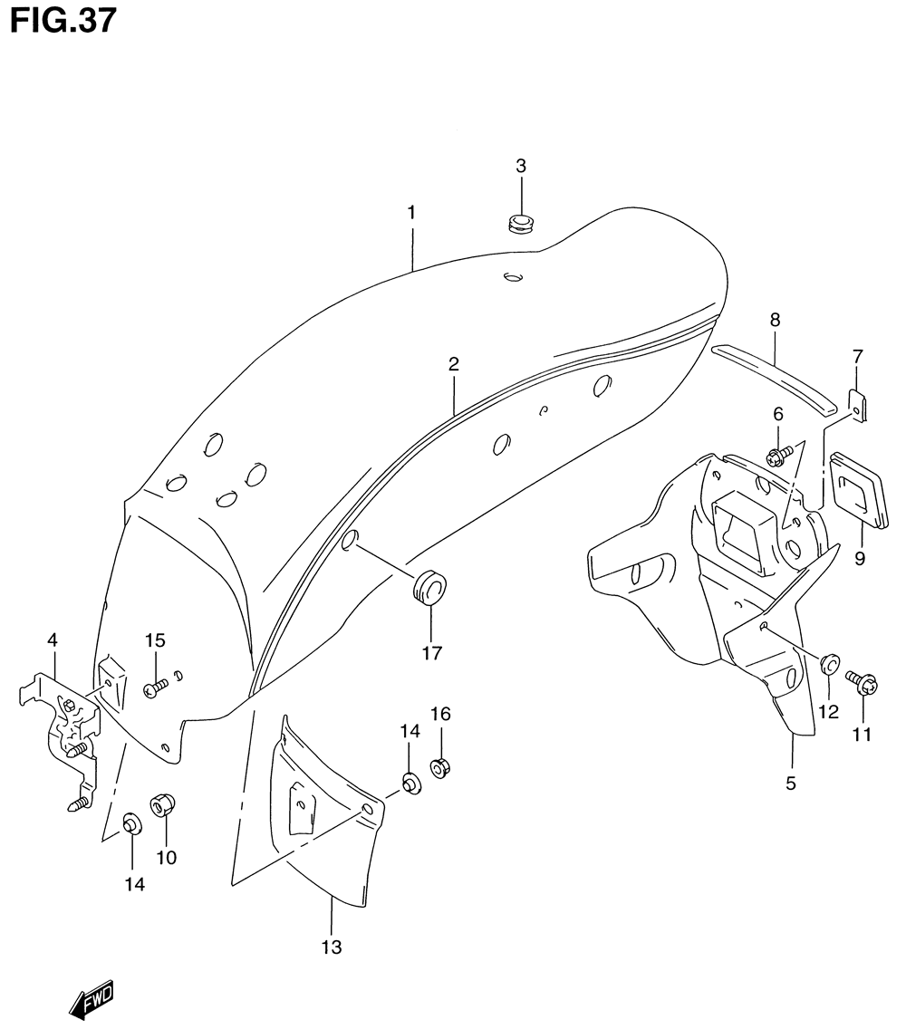 Rear fender (model x)