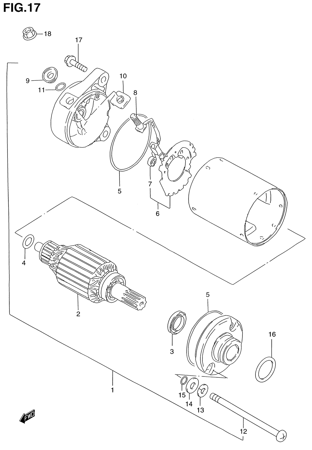 Starting motor