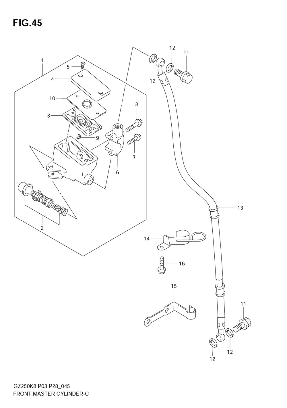 Front master cylinder