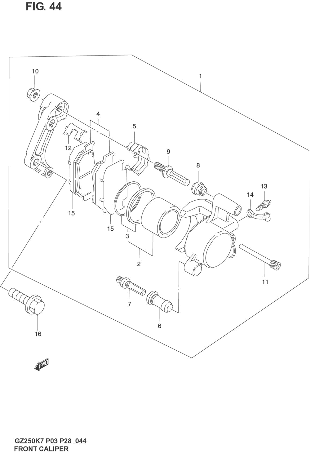 Front caliper