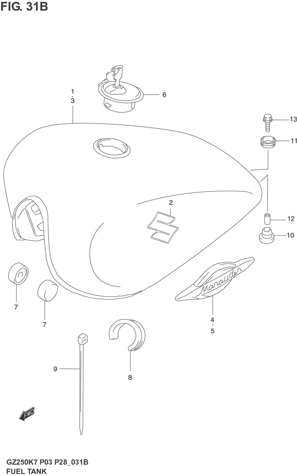 Fuel tank (model k5_k6)