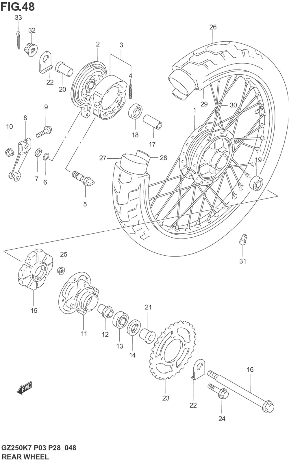 Rear wheel