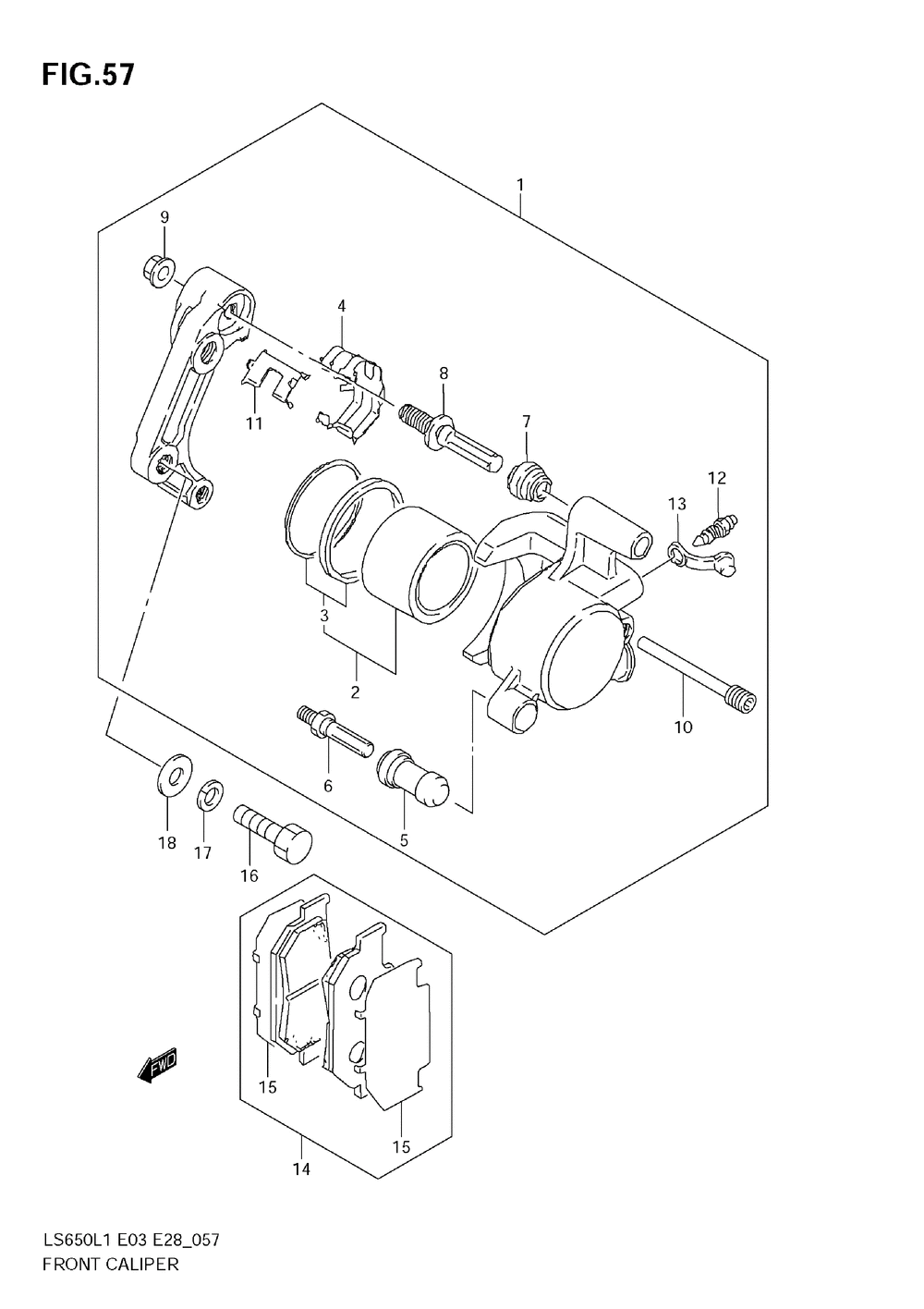 Front caliper