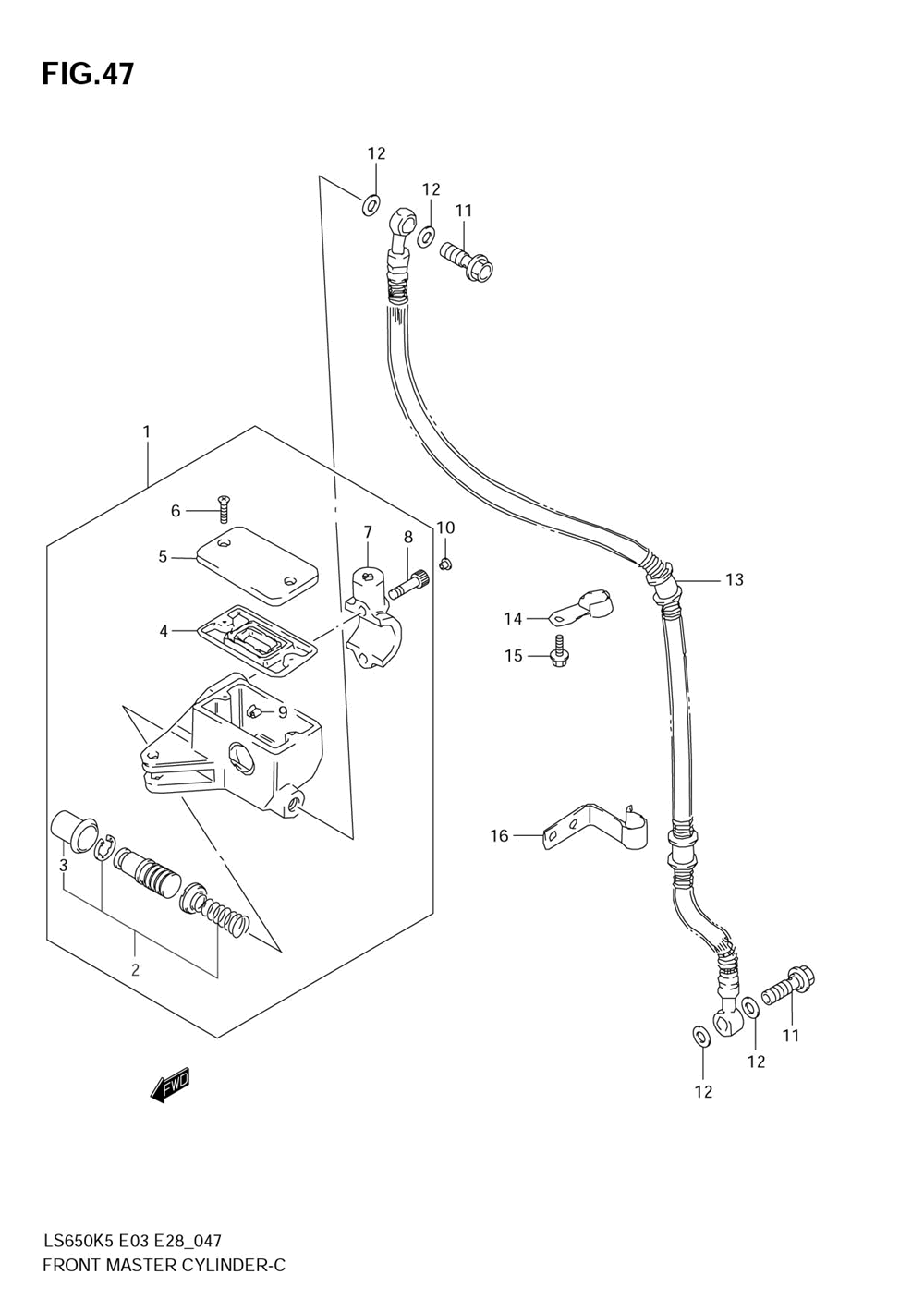 Front master cylinder