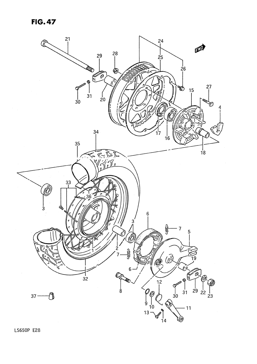 Rear wheel