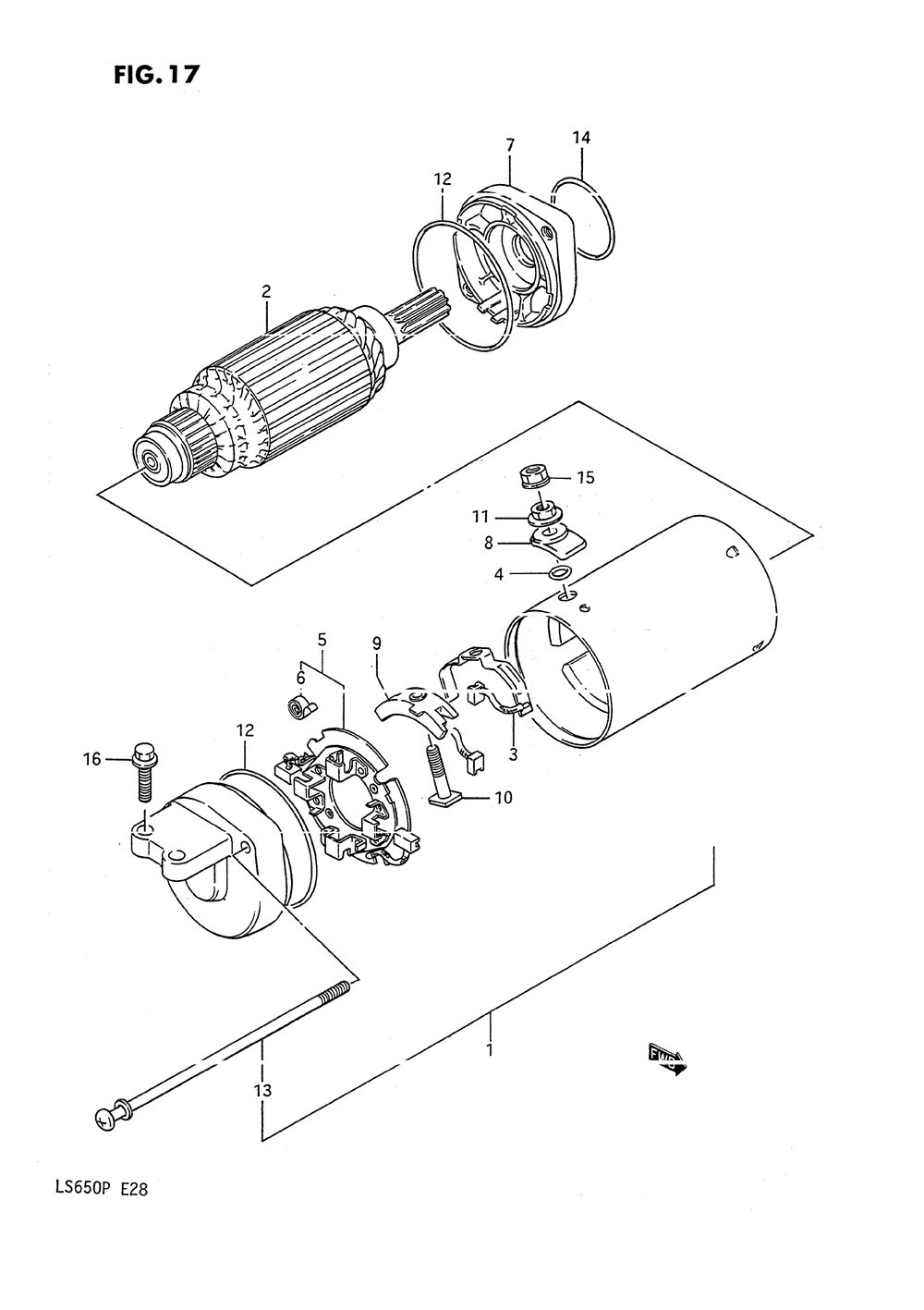 Starting motor