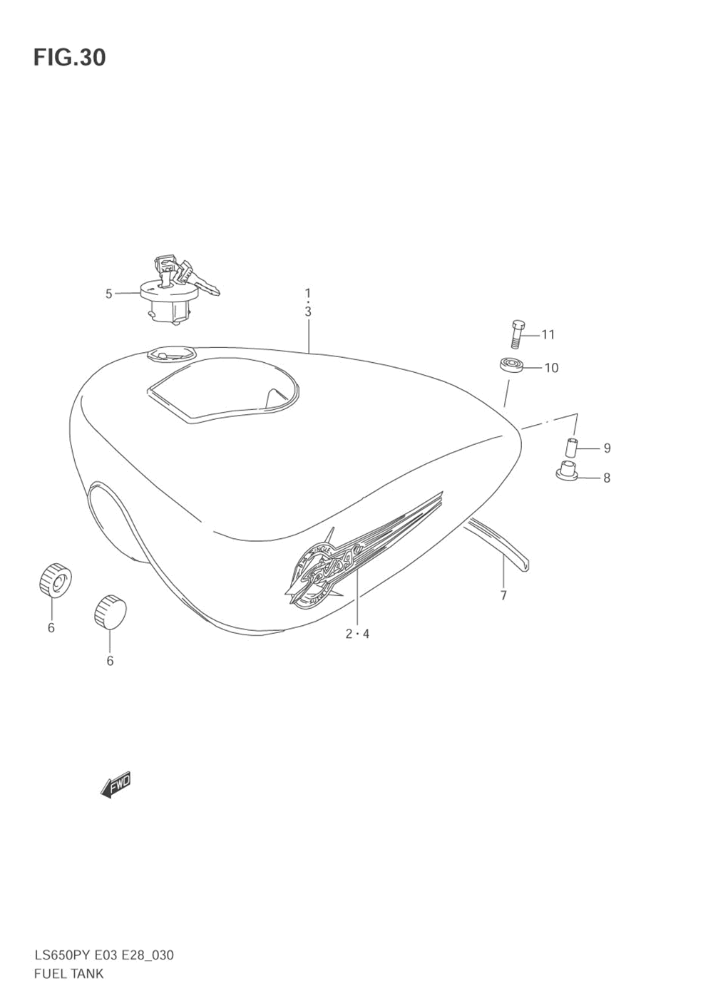 Fuel tank (model t_v_w_x)