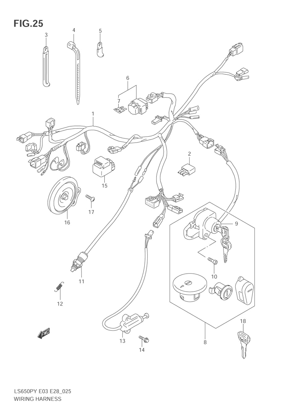 Wiring harness (model t_v_w_x_y_k1_k2_k3)