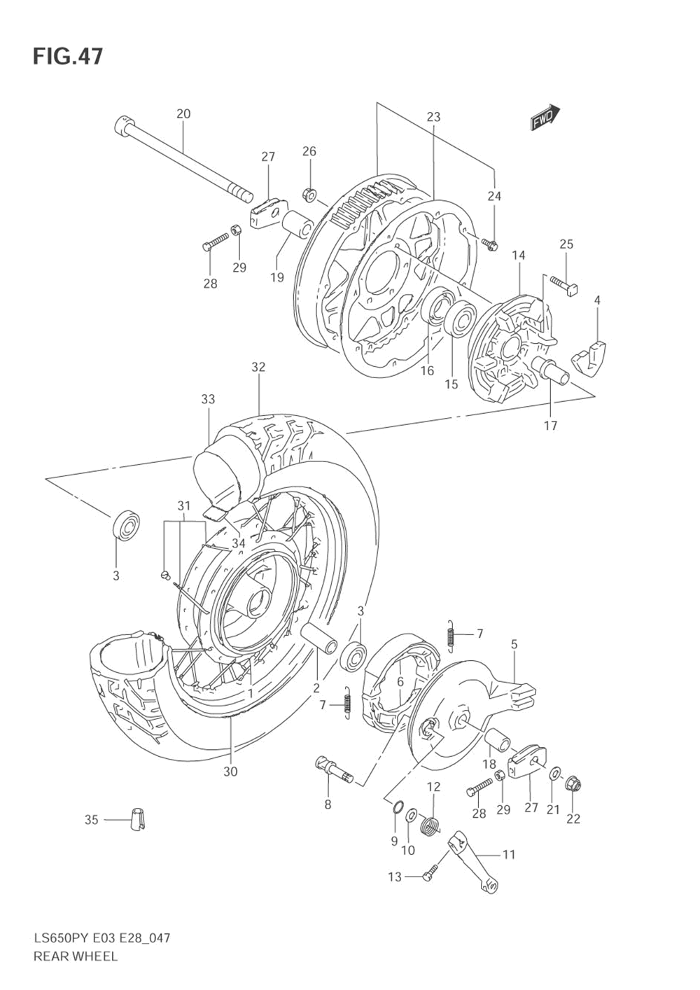 Rear wheel