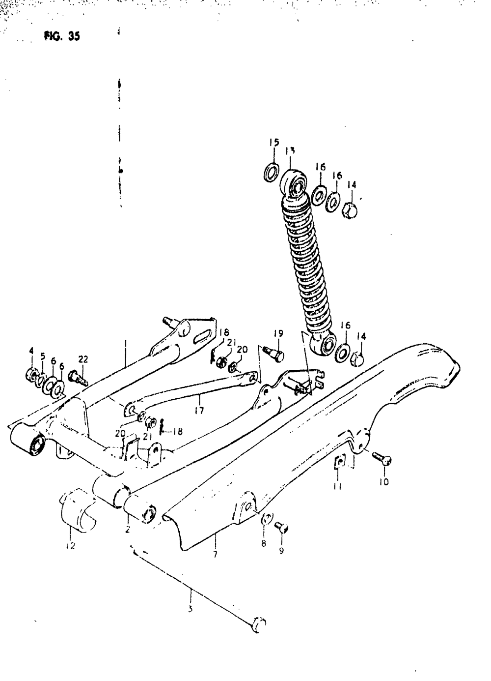 Rear swinging arm