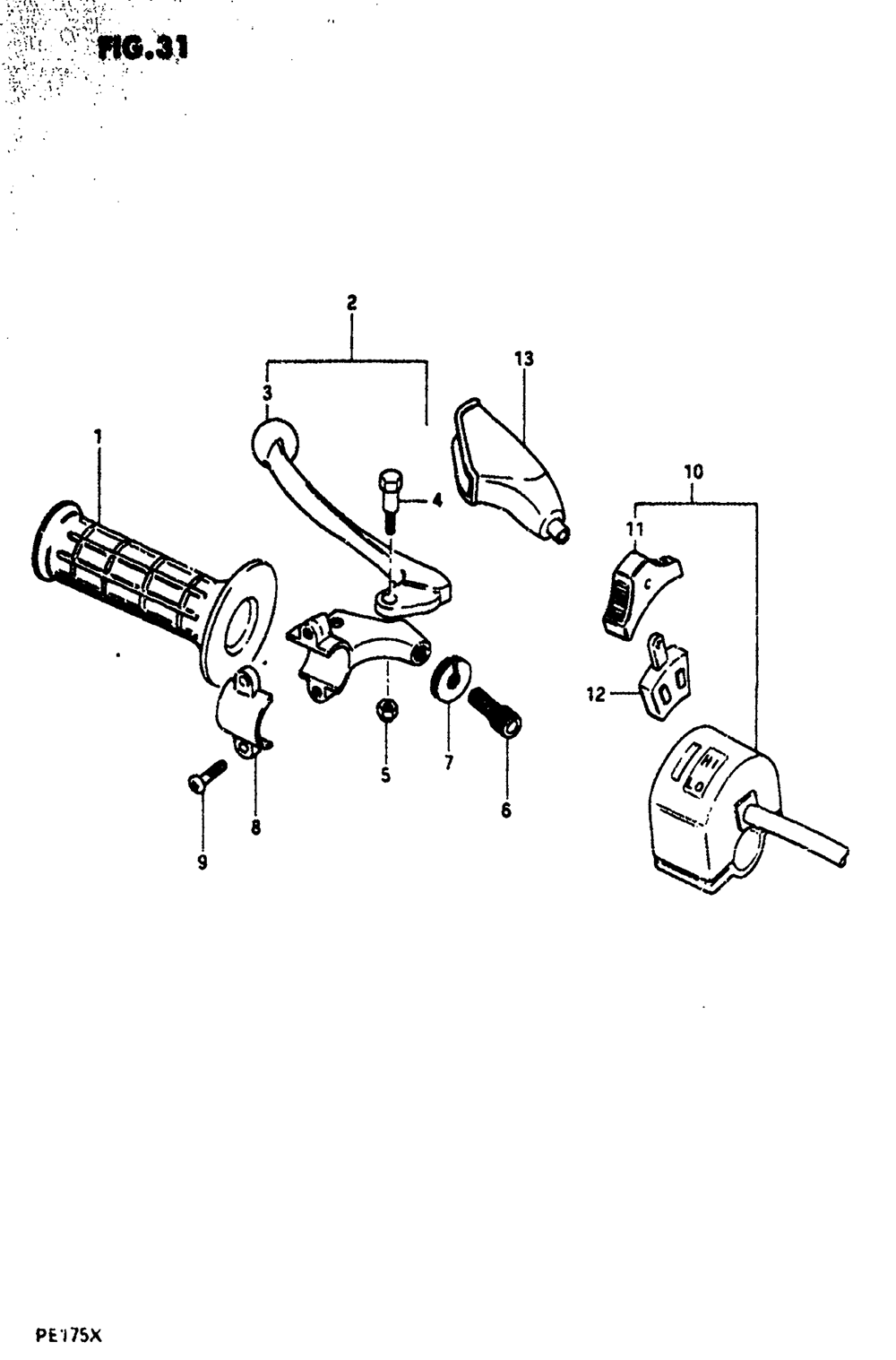 Left handle grip (model x)