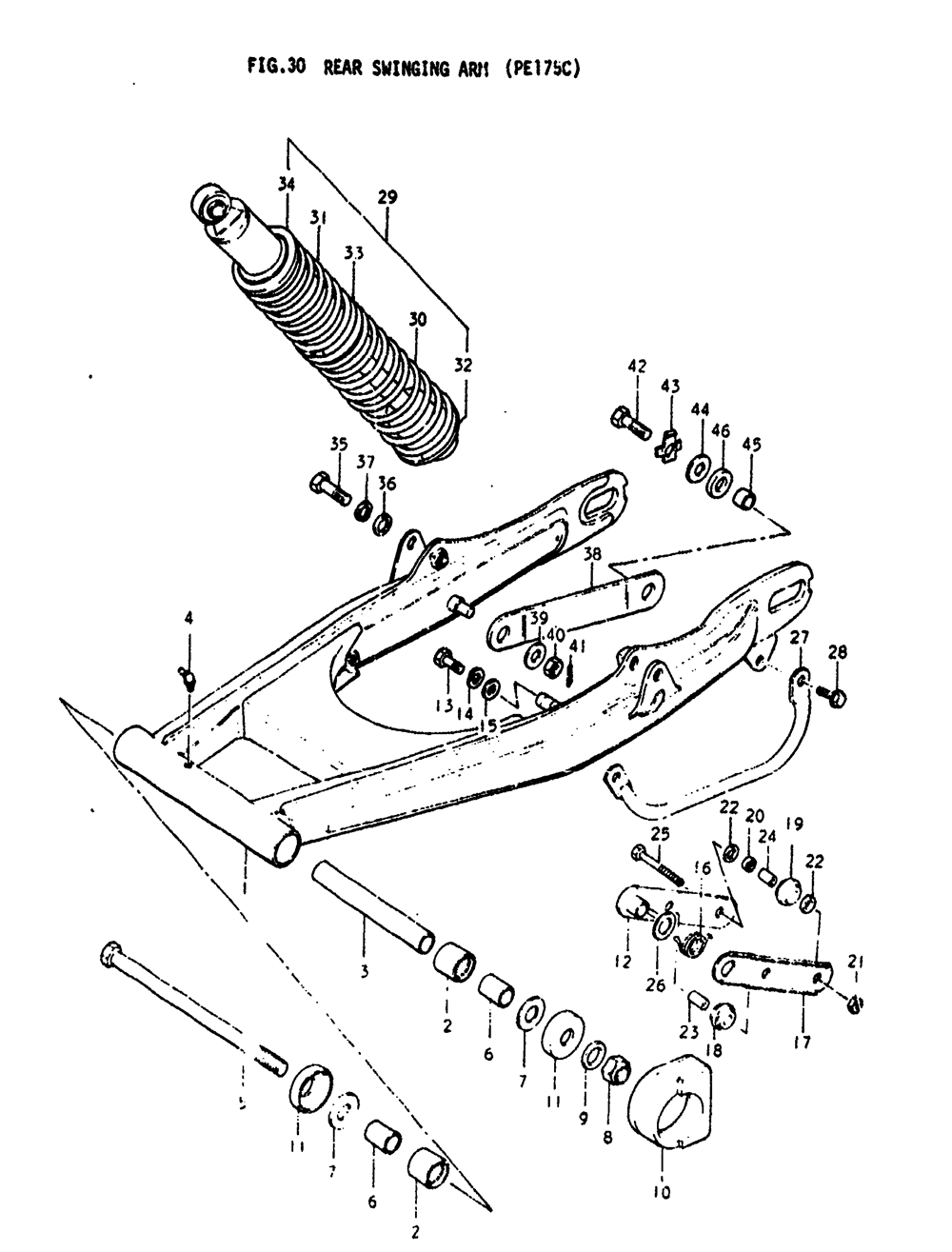 Rear swinging arm (pe175c)