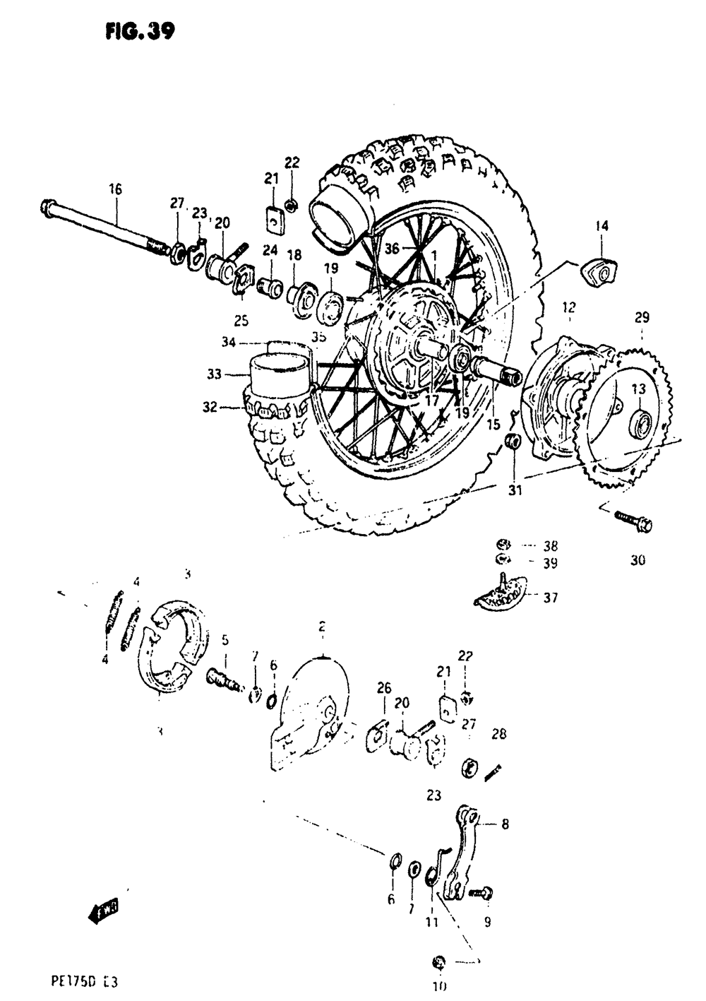 Rear wheel (model z)