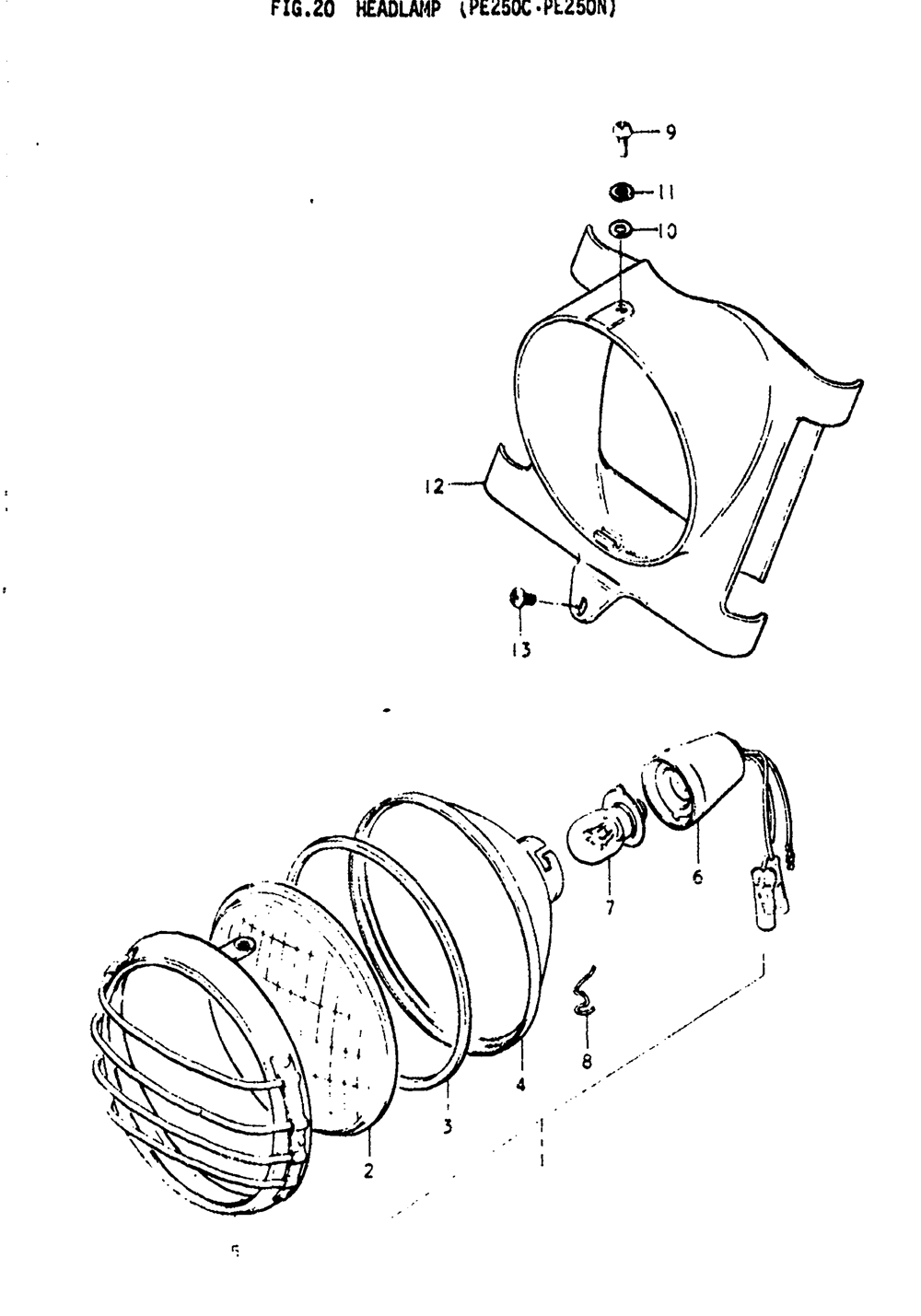 Headlamp (pe250c .pe250n)