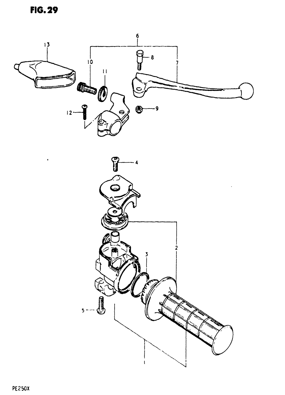 Rh handle grip (pe250t)