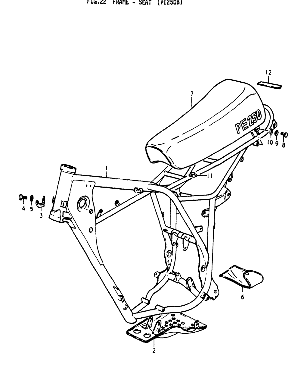 Frame - seat (pe250b)