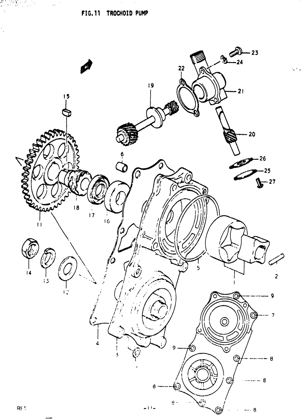 Trochoid pump