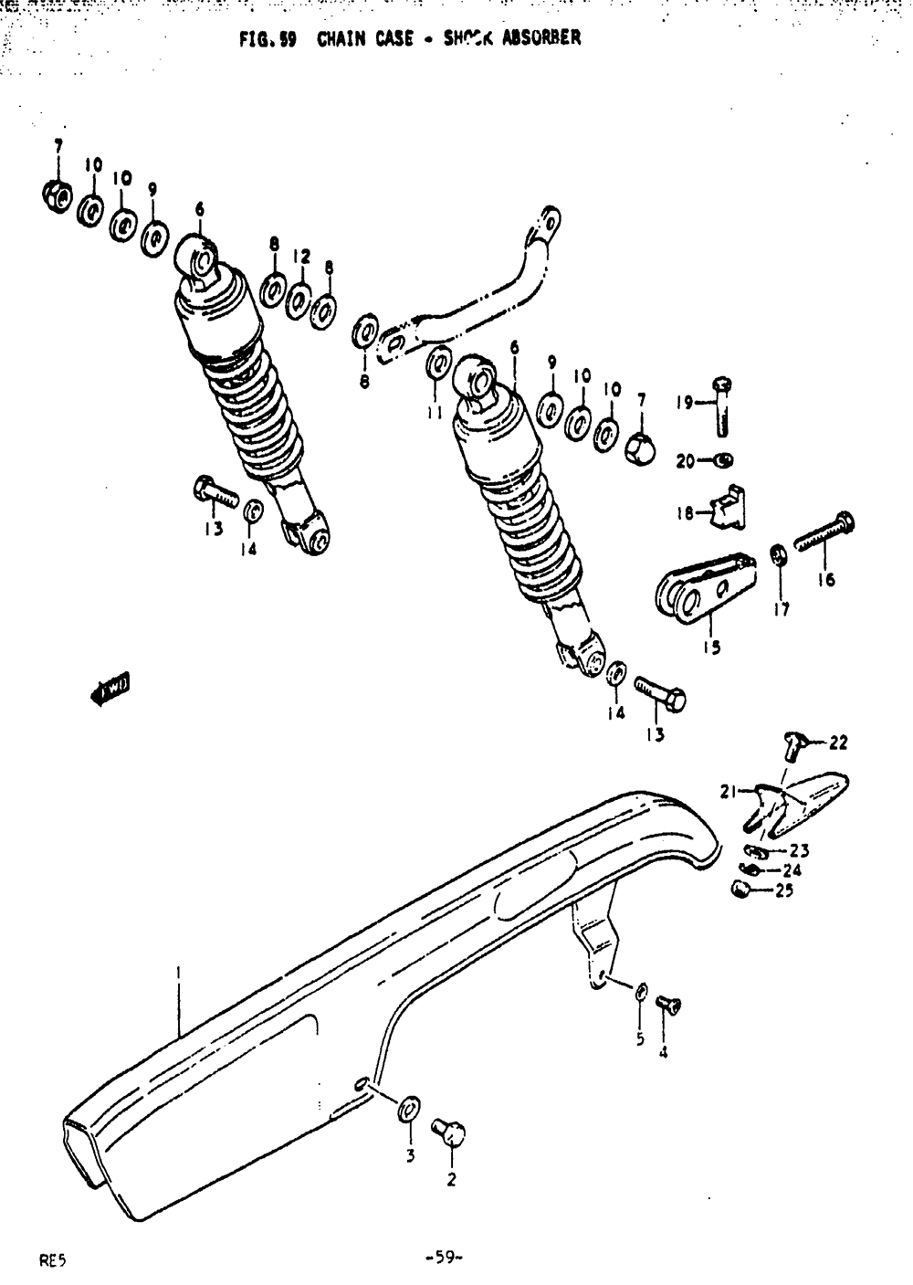 Chain case - shock absorber