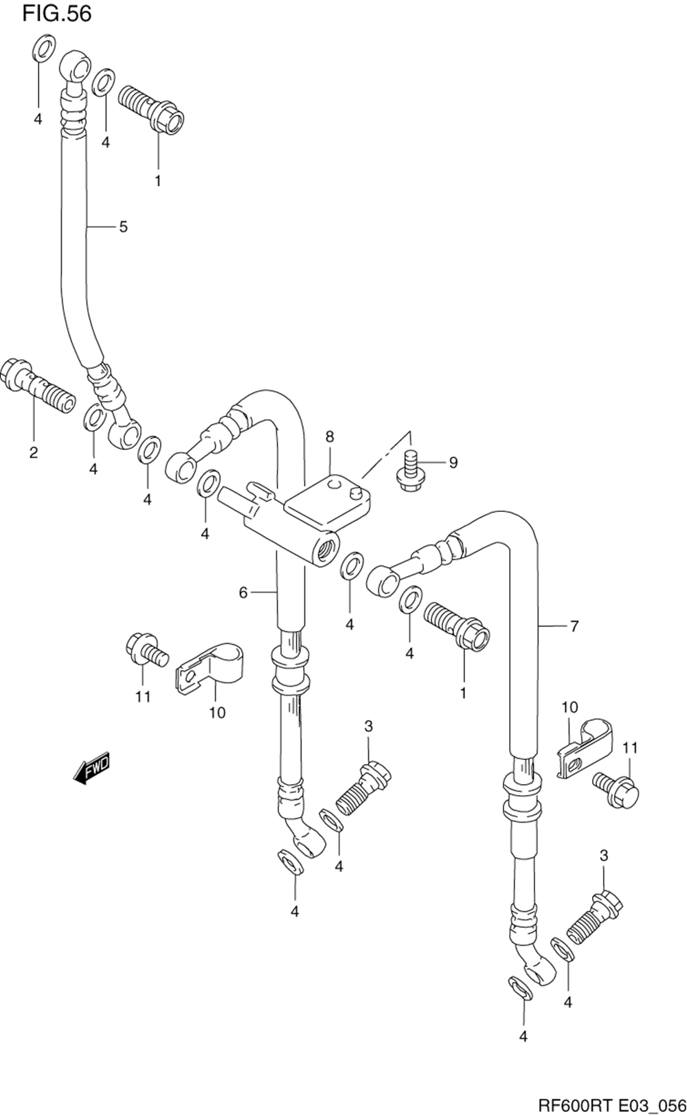 Front brake hose