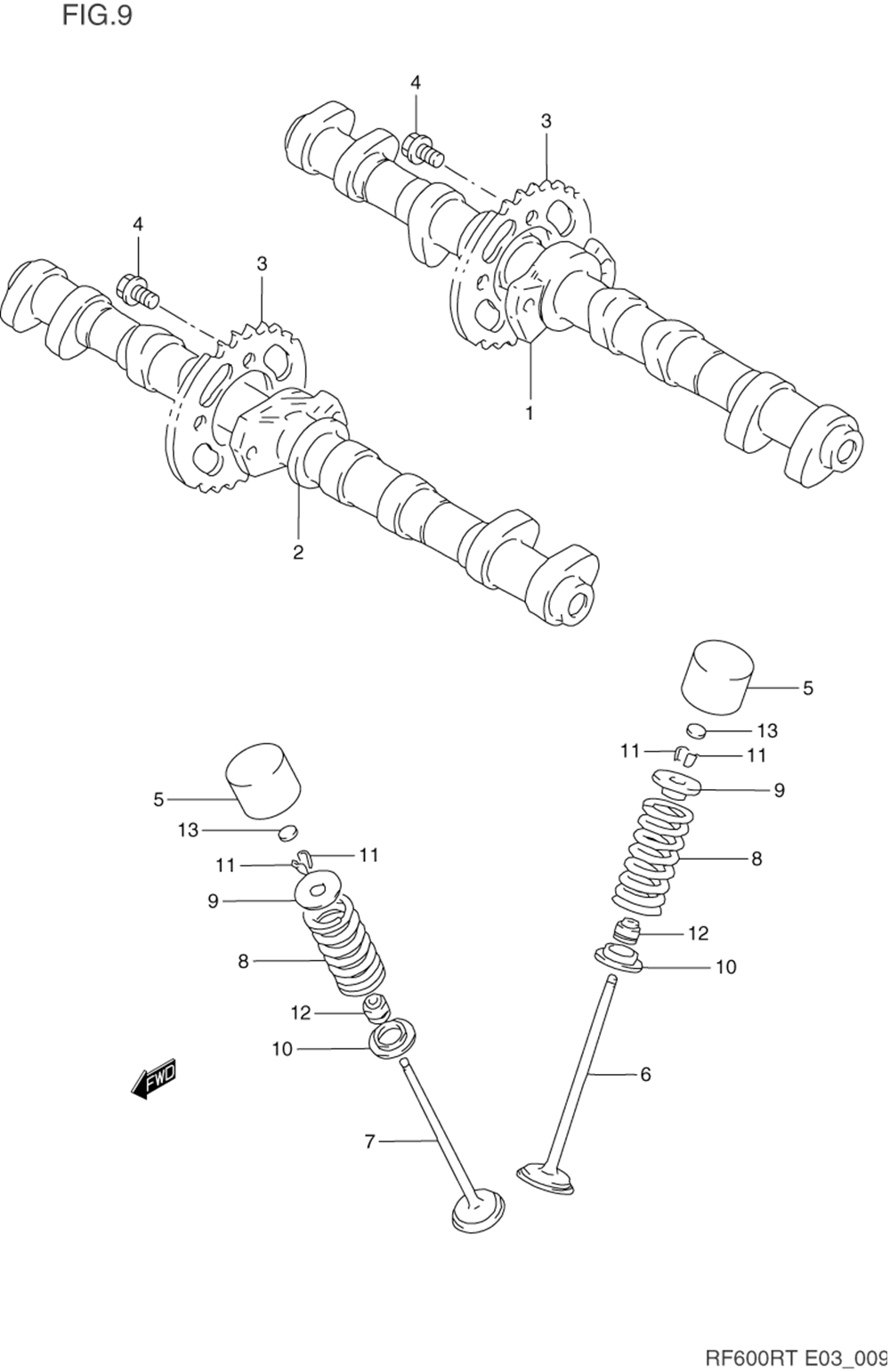 Cam shaft - valve