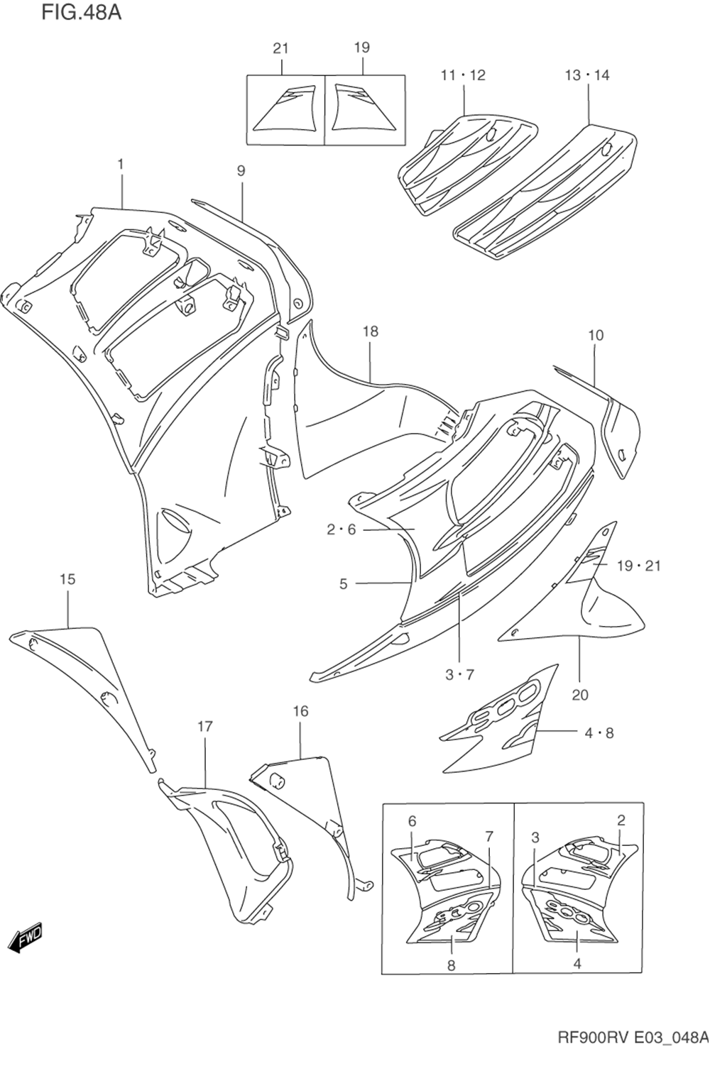 Under cowling body (rf900rzs)